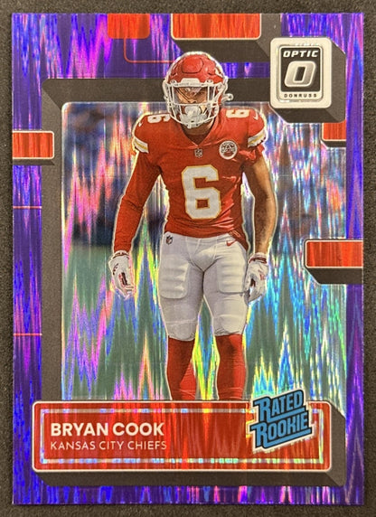 Bryan Cook 2022 Panini Donruss Optic Purple Shock Chiefs Bengals