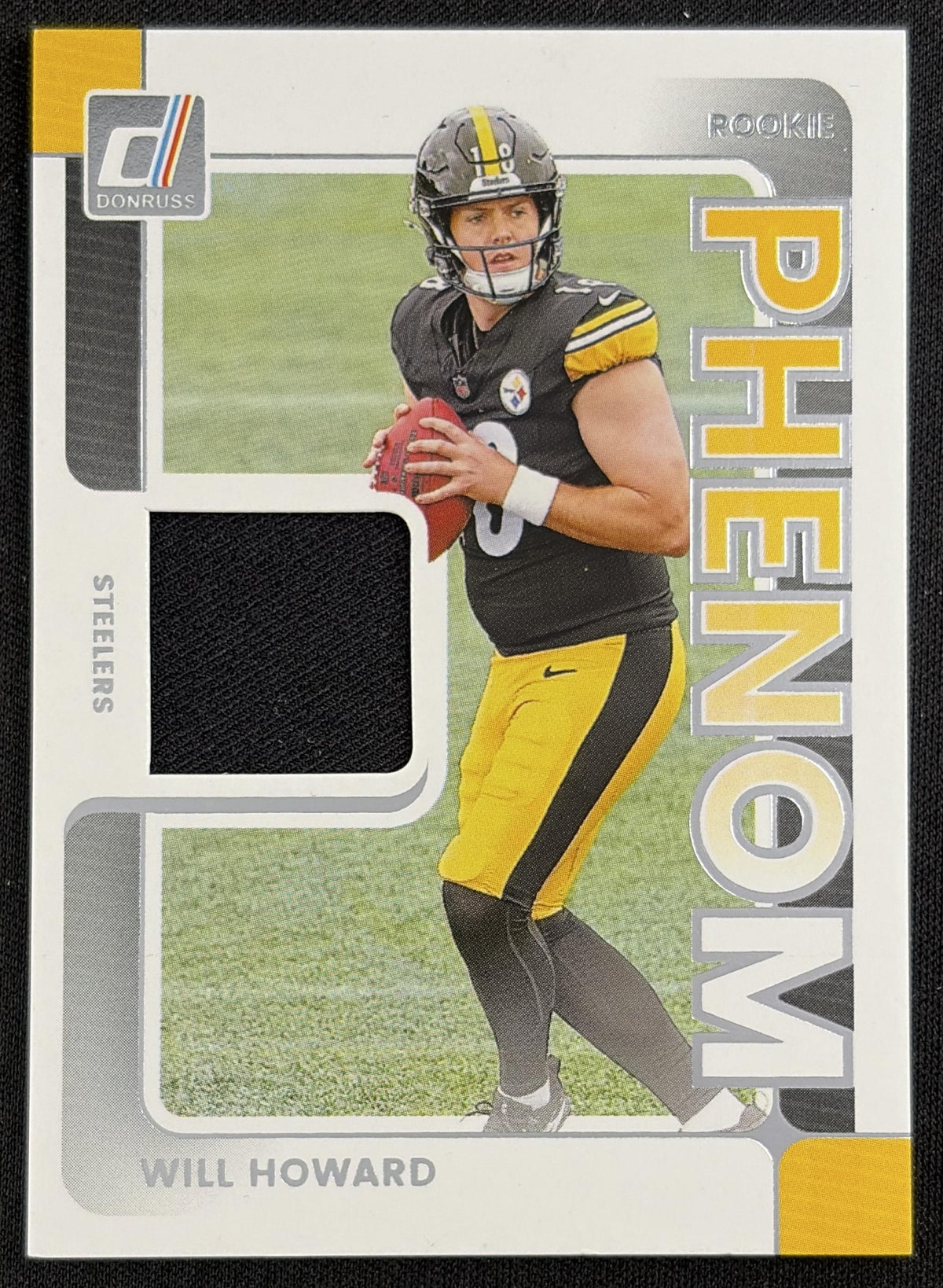 Will Howard 2025 Panini Donruss Rookie Phenom Jerseys Steelers - Front