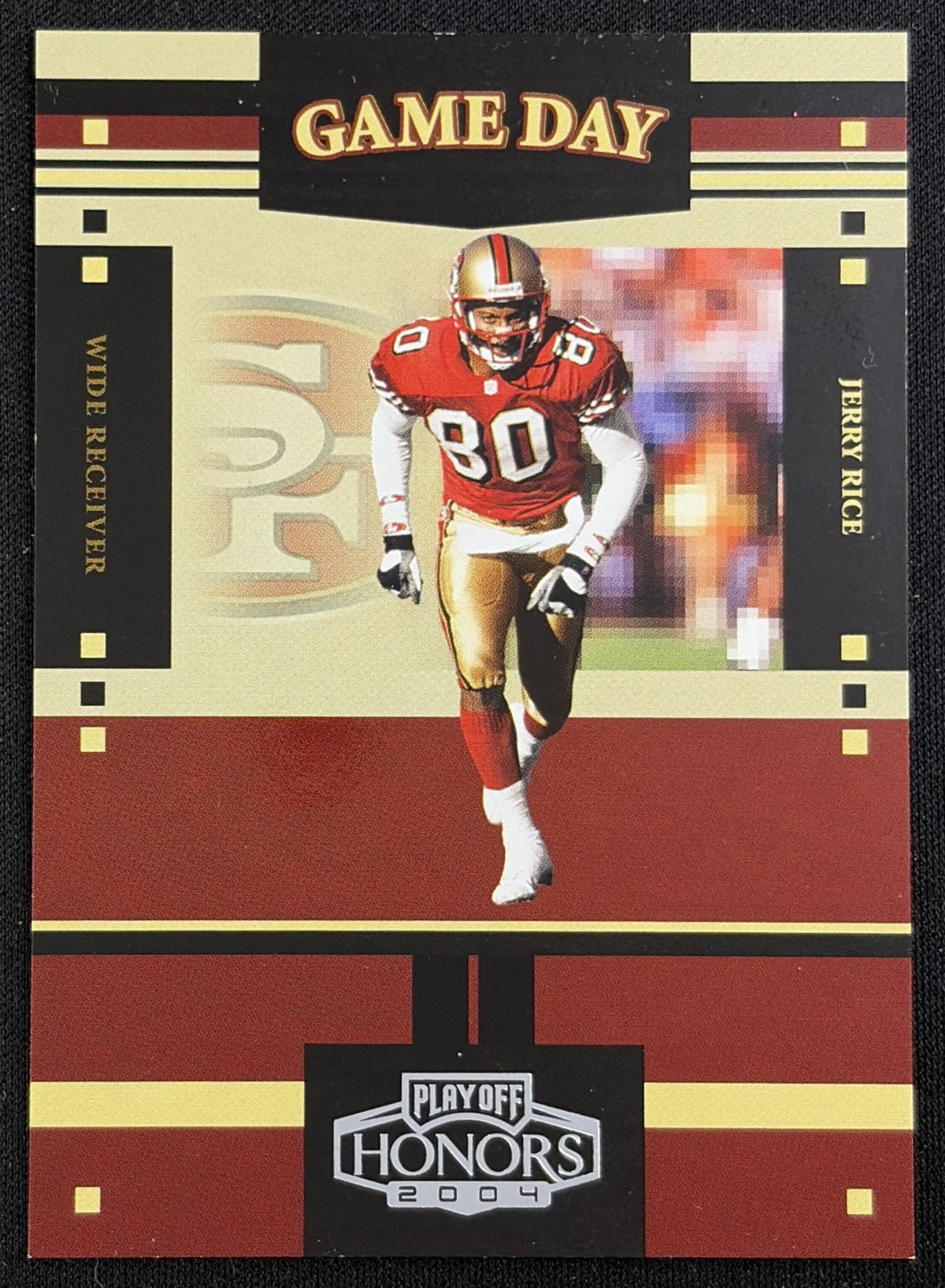 Jerry Rice 2004 Playoff Contenders Playoff Honors Game Day /1750 49ers - Front