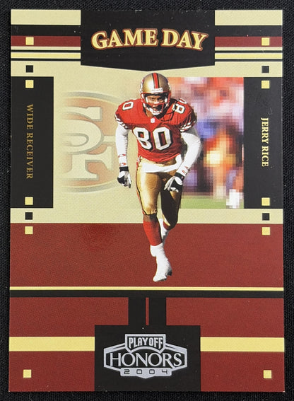 Jerry Rice 2004 Playoff Contenders Playoff Honors Game Day /1750 49ers - Front
