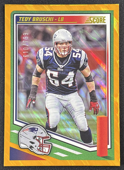 Tedy Bruschi 2025 Panini Score Lava /799 Patriots