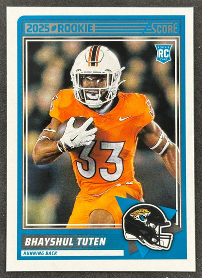 Bhayshul Tuten Score Rookie Jacksonville Jaguars Sports Trading Cards