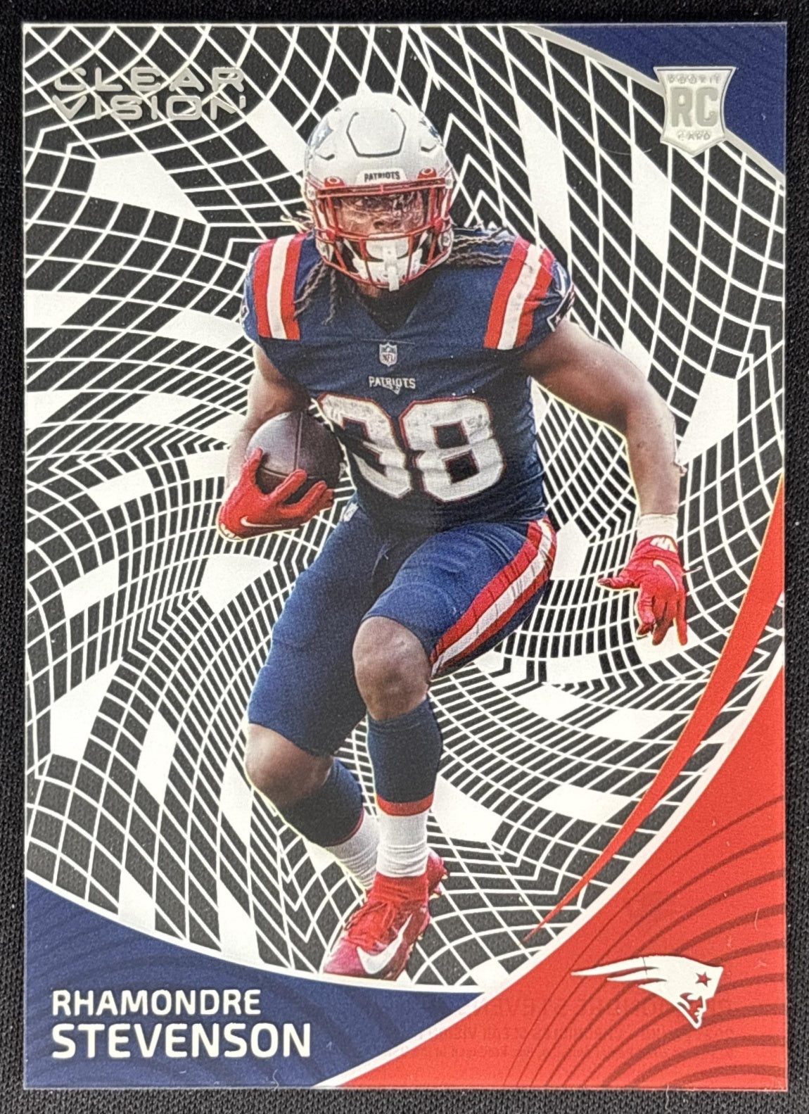 Rhamondre Stevenson 2021 Panini Chronicles Clear Vision Rookies Patriots front