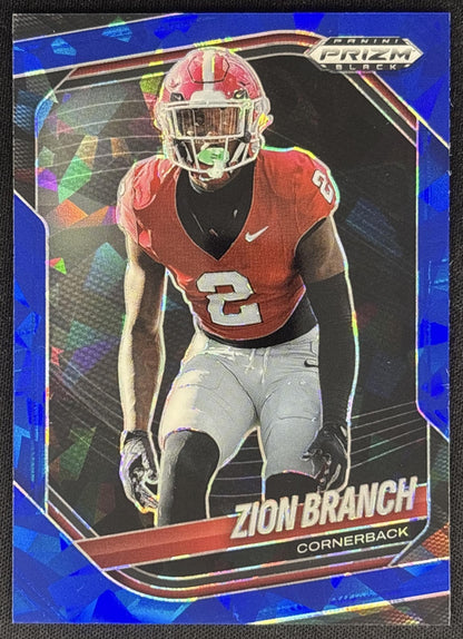 Zion Branch 2025 Panini Prizm Black Prospects Blue Ice /125 Bulldogs Default Title Sports Trading Cards