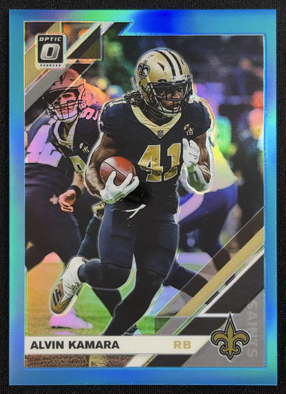 Alvin Kamara 2019 Panini Donruss Optic Aqua /299 Saints New Orleans Saints Sports Trading Card