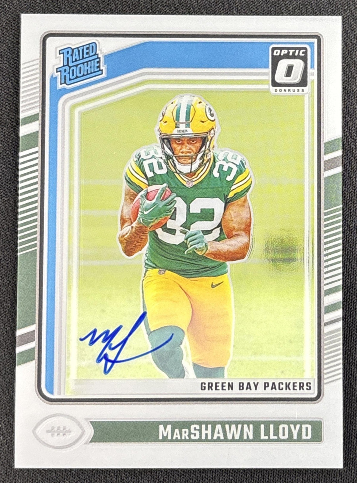MarShawn Lloyd 2024 Panini Donruss Optic Rated Rookie Auto /325 Packers Sports Trading Card