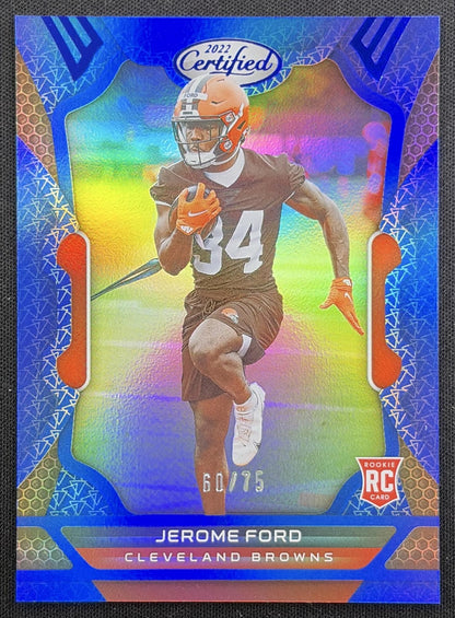 Jerome Ford 2022 Panini Certified Mirror Blue /75 Browns