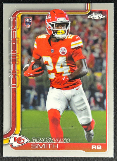 Brashard Smith 2025 Topps Chrome Rookie Chiefs Sports Trading Cards