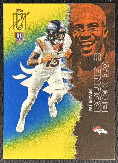 Pat Bryant 2025 Topps Signature Class Rookie Blue & Yellow Foil Broncos Sports Trading Cards