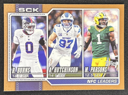 Aidan Hutchinson Brian Burns Micah Parsons 2026 Topps Gold /2026 Giants Lions Packers Sports Trading Card