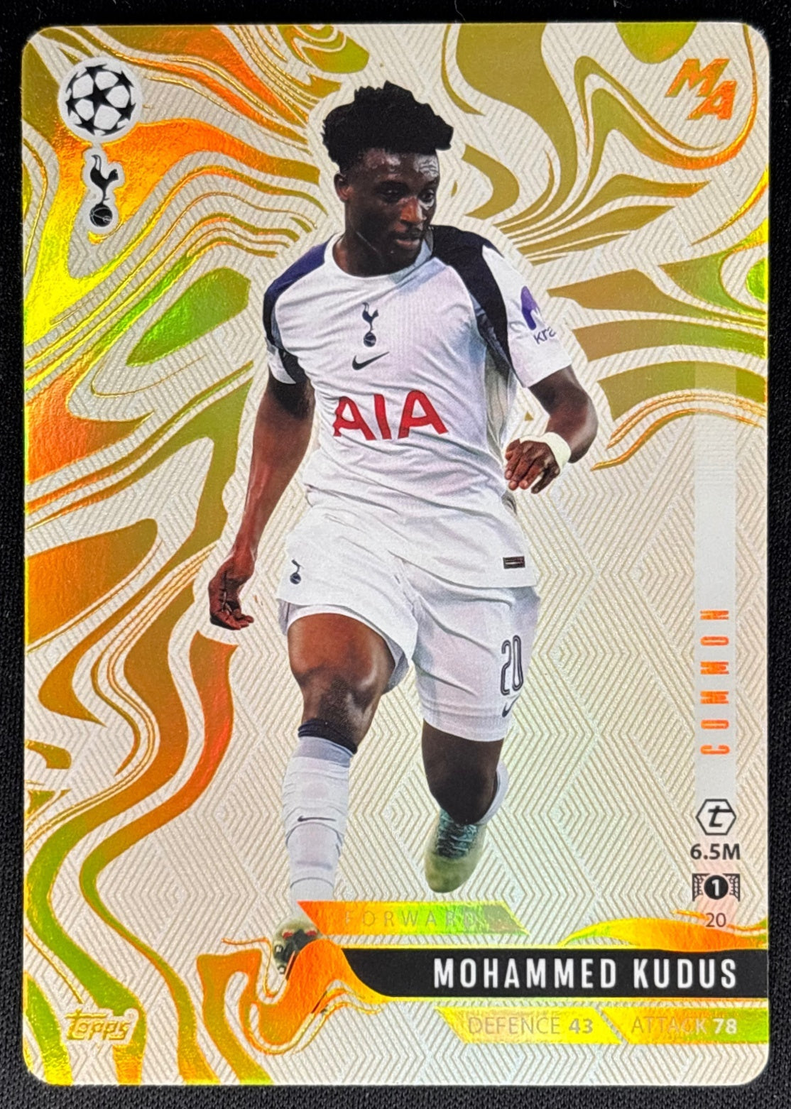 Mohammed Kudus 2025 Match Attax Madness UEFA Champions League Common Tottenham Sports Trading Cards