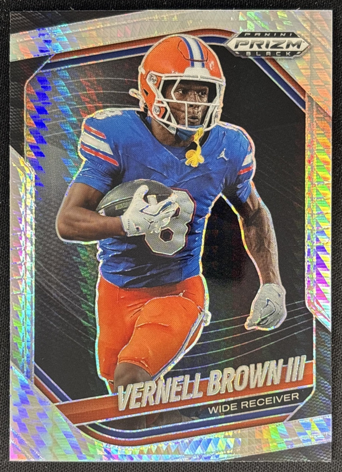 Vernell Brown III 2025 Panini Prizm Black Prospects Hyper Gators front