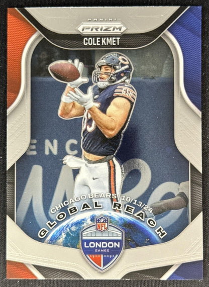 Cole Kmet 2025 Panini Prizm Global Reach Silver Bears front