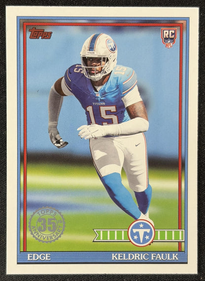 Keldric Faulk 2026 Topps 1991 Rookie Titans front