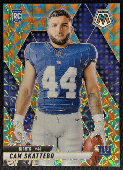 Cam Skattebo 2025 Panini Mosaic Rookie Variation Tessellation Prizm /15 Giants Sports Trading Card