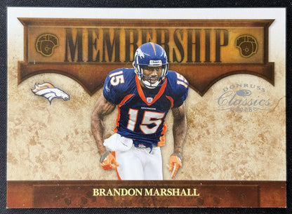 Brandon Marshall 2008 Donruss Classics Membership /1000 Broncos front