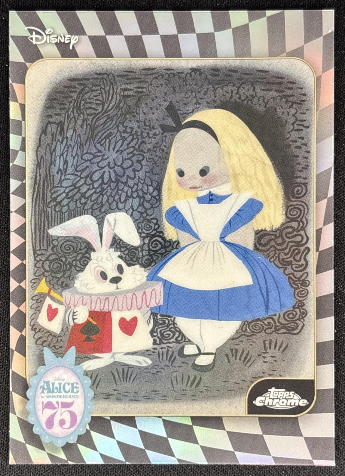 Alice and the White Rabbit 2026 Chrome Disney in Wonderland 75th Anniversary front