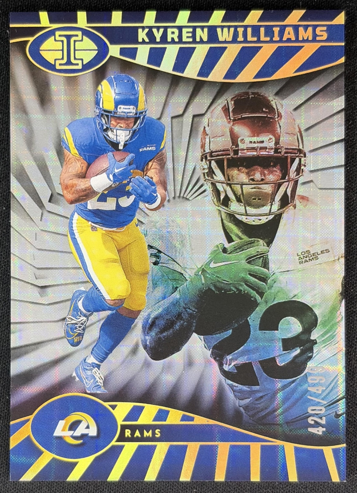 Kyren Williams 2024 Panini Illusions Mirrored Trophy Collection /499 Rams