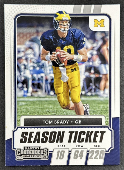 Tom Brady 2021 Panini Contenders Draft Picks Wolverines front