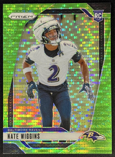 Nate Wiggins 2024 Panini Prizm Neon Green Pulsar Ravens Default Title Football