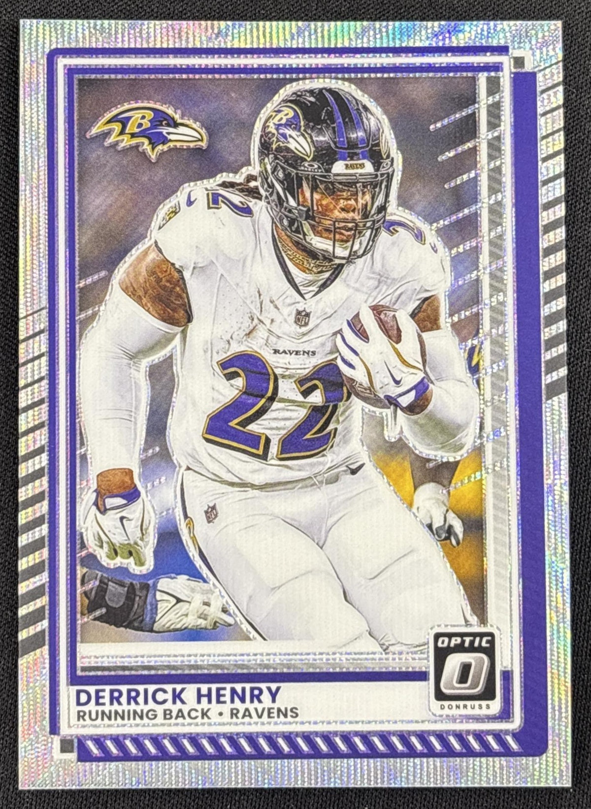 Derrick Henry 2025 Panini Donruss Optic Wave Prizm /300 Ravens