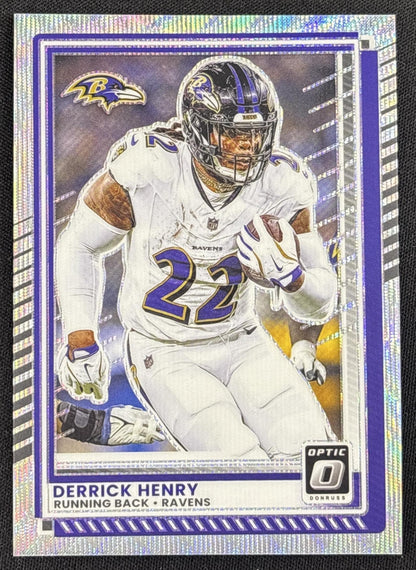 Derrick Henry 2025 Panini Donruss Optic Wave Prizm /300 Ravens
