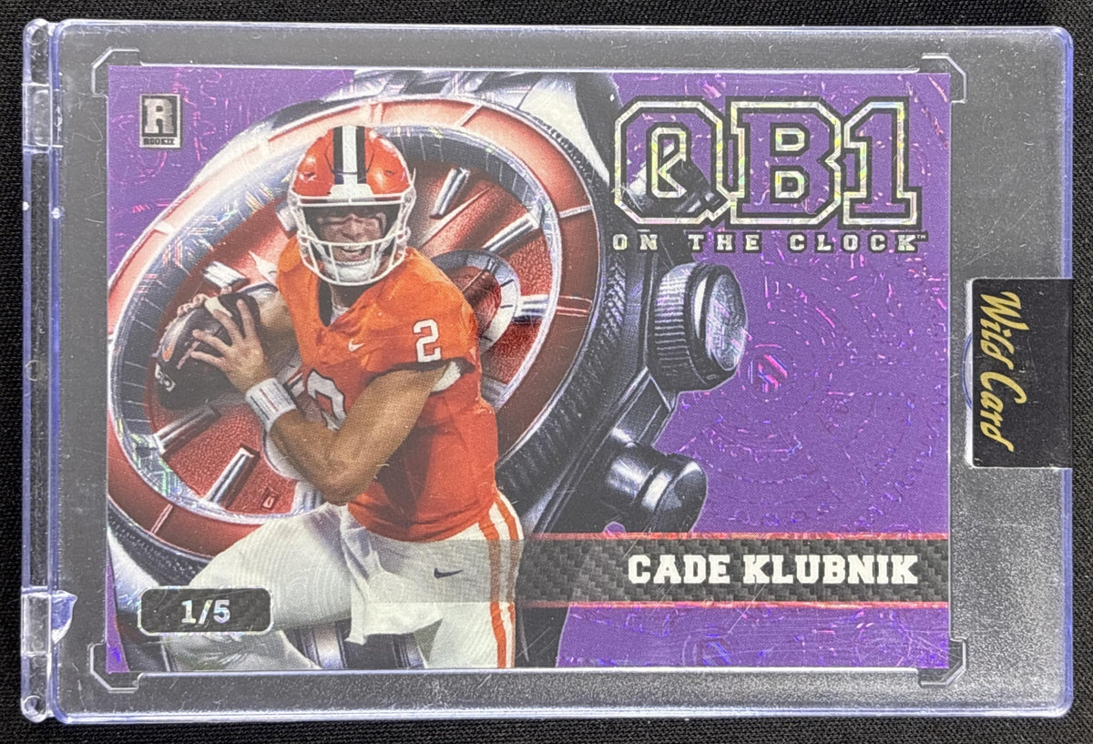 Kyle McCord 2024 Wild Card QB1 On The Clock Purple /5
