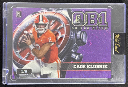 Kyle McCord 2024 Wild Card QB1 On The Clock Purple /5
