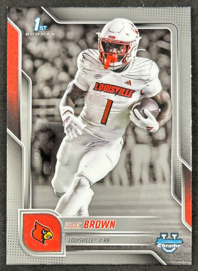 Isaac Brown 1st Bowman Chrome Louisville Cardinals Sports Trading Cards