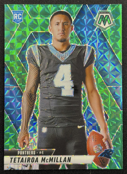 Tetairoa McMillan 2025 Panini Mosaic Rookie Variation Green Prizm Panthers