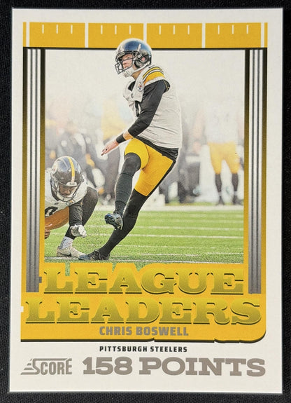Chris Boswell 2025 Panini Score League Leaders Steelers Front
