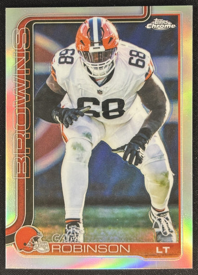 Cam Robinson 2025 Topps Chrome Refractor Browns Sports Trading Cards