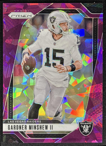 Gardner Minshew II 2024 Panini Prizm Purple Ice /225 Raiders