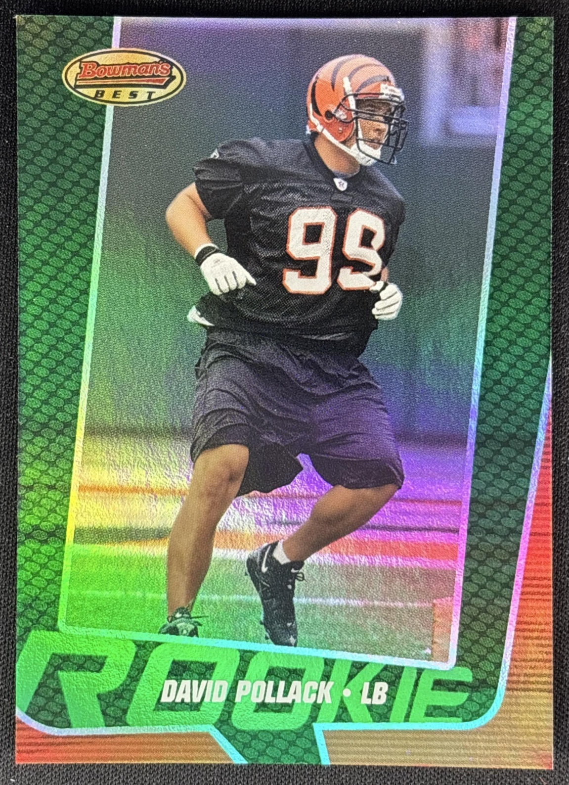 David Pollack 2005 Bowman's Best Green /799 Bengals Default Title Sports Trading Cards