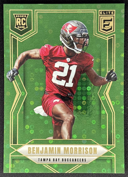 Benjamin Morrison 2025 Panini Donruss Elite Rookies Green Disco Buccaneers Default Title Sports Trading Cards