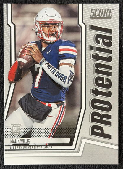 Malik Willis 2022 Panini Score PROtential Flames