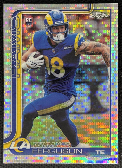 Terrance Ferguson 2025 Topps Chrome Rookie Pulsar Refractor Rams Sports Trading Cards