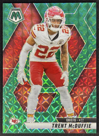 Trent McDuffie 2025 Panini Mosaic Green Prizm Chiefs
