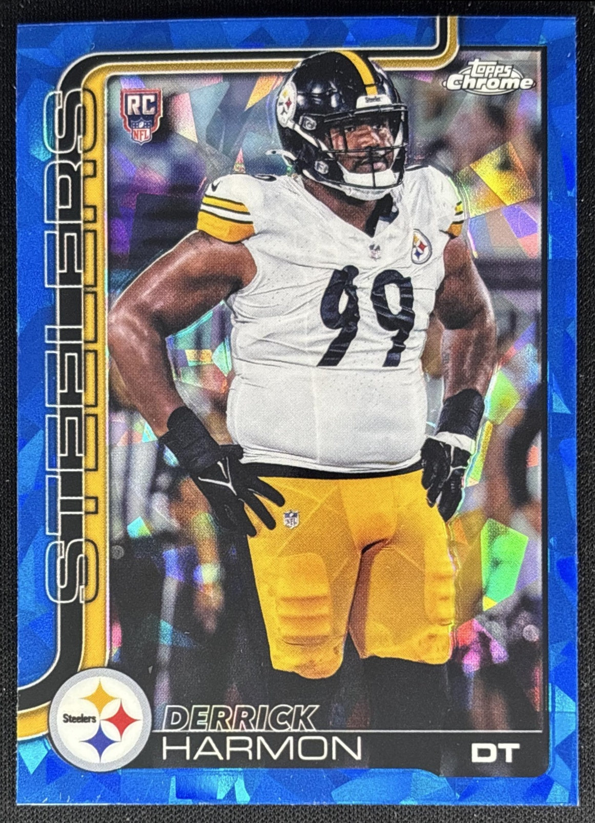 Derrick Harmon 2025 Topps Chrome Sapphire Steelers Sports Trading Cards
