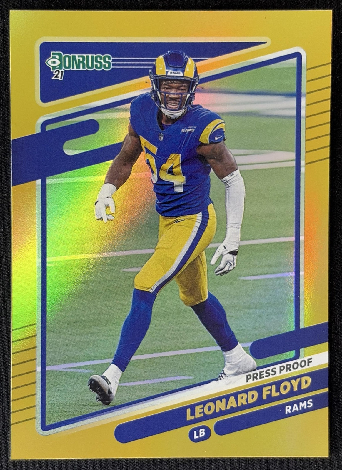 Leonard Floyd 2021 Panini Donruss Press Proof Premium Rams Sports Trading Card