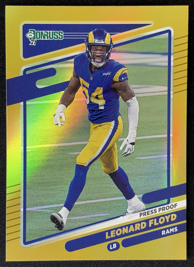 Leonard Floyd 2021 Panini Donruss Press Proof Premium Rams Sports Trading Card