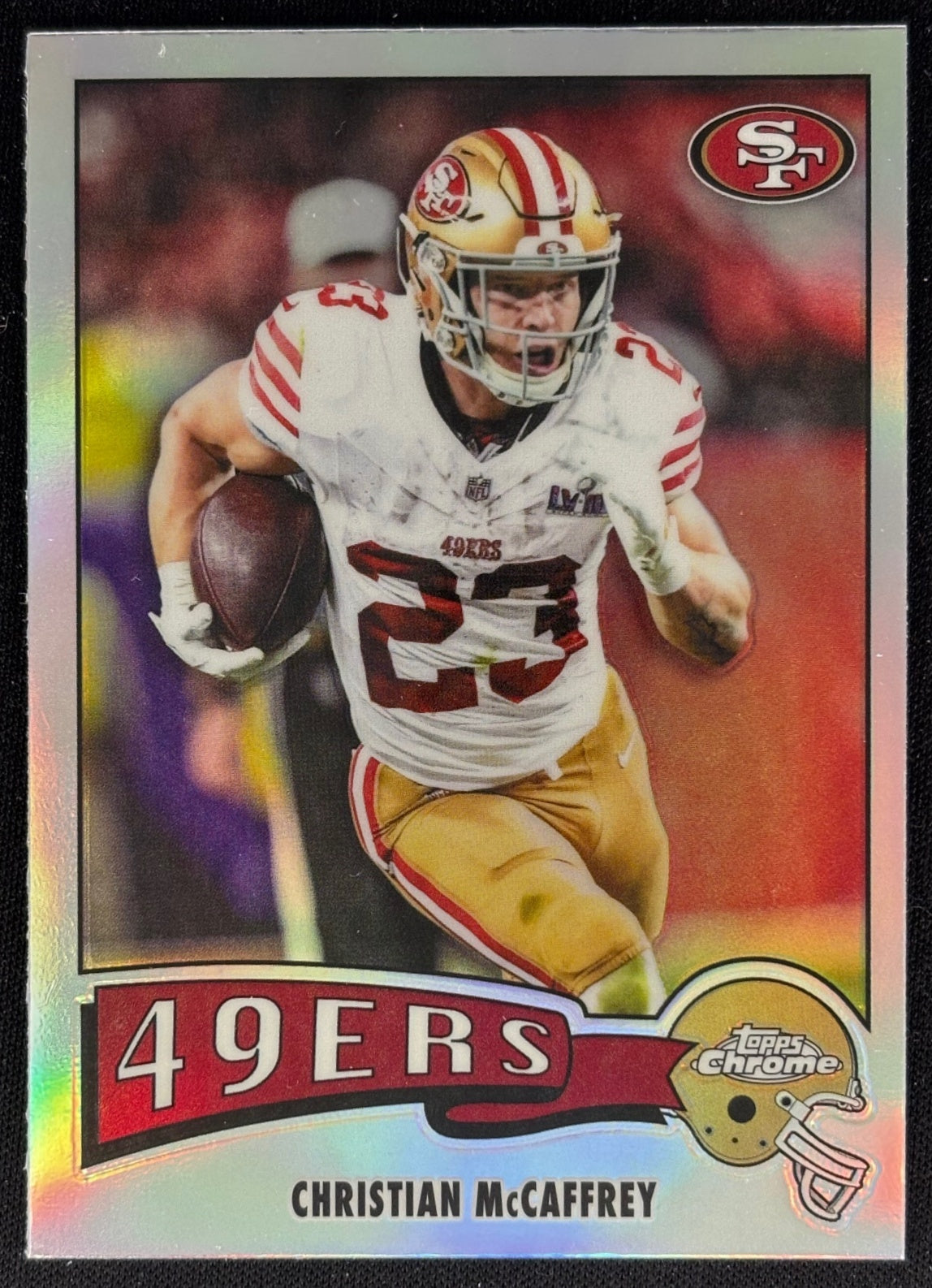 Christian McCaffrey 2025 Chrome 1975 Topps Refractor 49ers Sports Trading Cards
