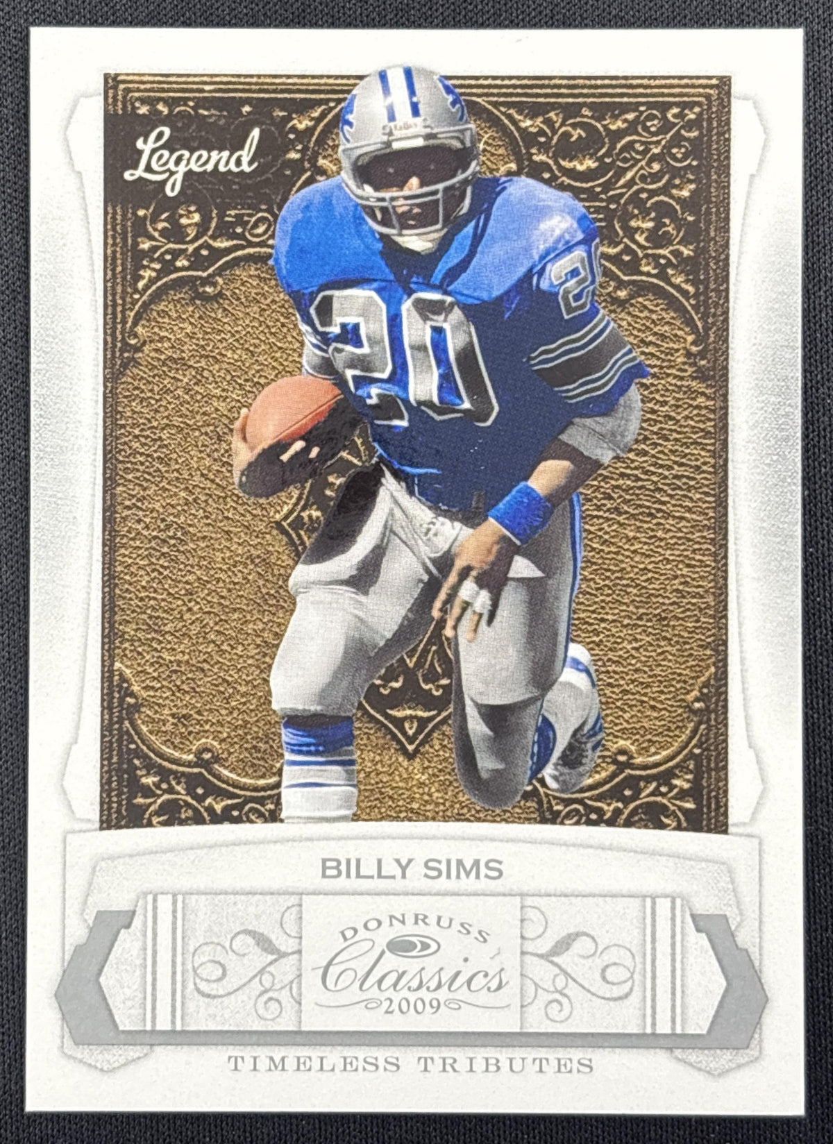 Billy Sims 2009 Panini Donruss Classics Timeless Tributes Silver /100 Lions