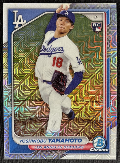 Yoshinobu Yamamoto 2024 Bowman Mega Box Mojo Refractor Dodgers