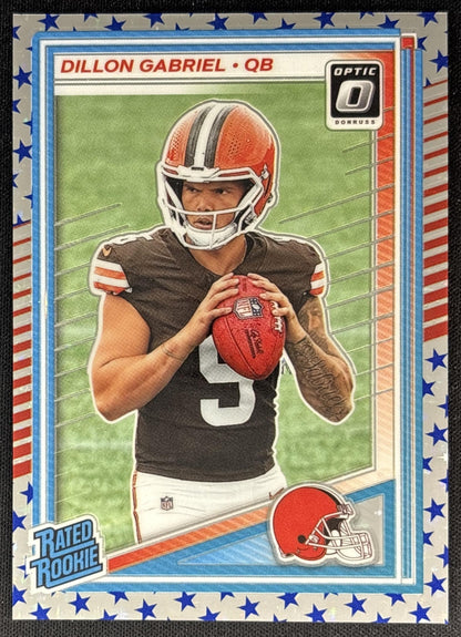 Dillon Gabriel 2025 Panini Donruss Optic Rated Rookie Stars Prizm Browns front