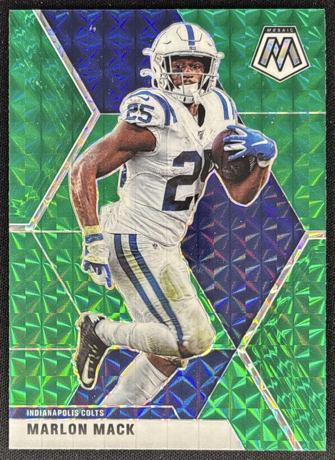 Marlon Mack 2020 Panini Mosaic Prizm Green Colts front