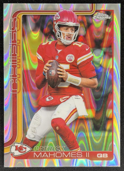 Patrick Mahomes II 2025 Topps Chrome RayWave Refractor Chiefs Kansas City Chiefs