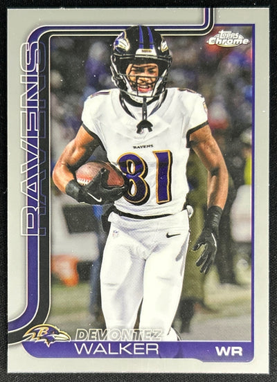 Devontez Walker 2025 Topps Chrome Ravens Sports Trading Cards