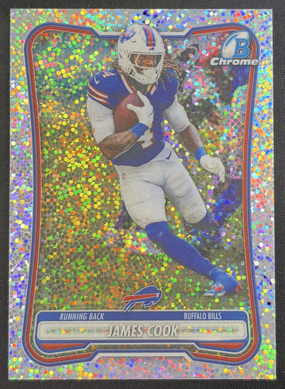 James Cook 2026 Bowman Chrome NFL Speckle Refractor Bills