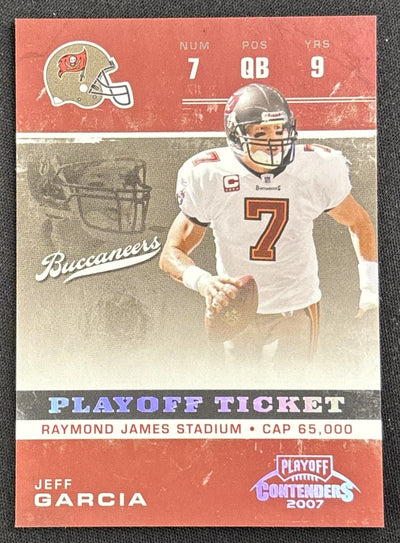 Jeff Garcia 2007 Playoff Contenders Ticket /199 Buccaneers